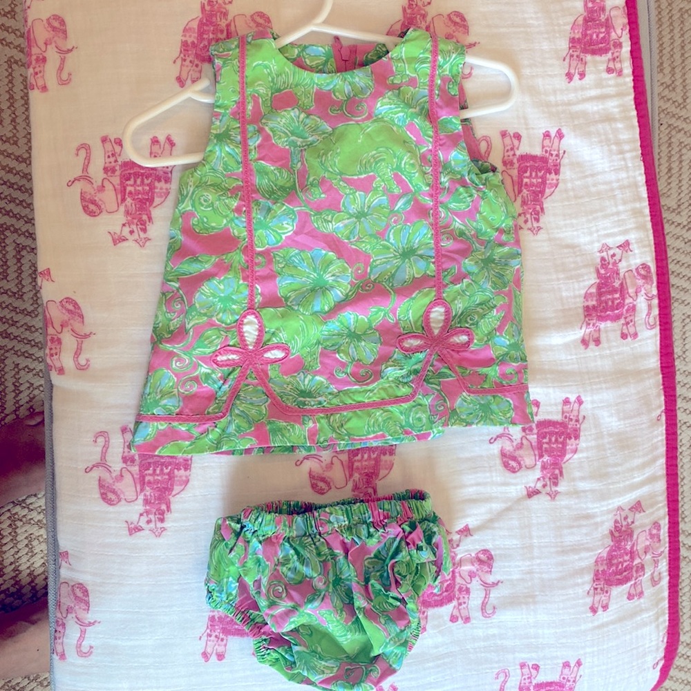 Lilly Pulitzer girls size 3-6 months dress and matching bloomers
